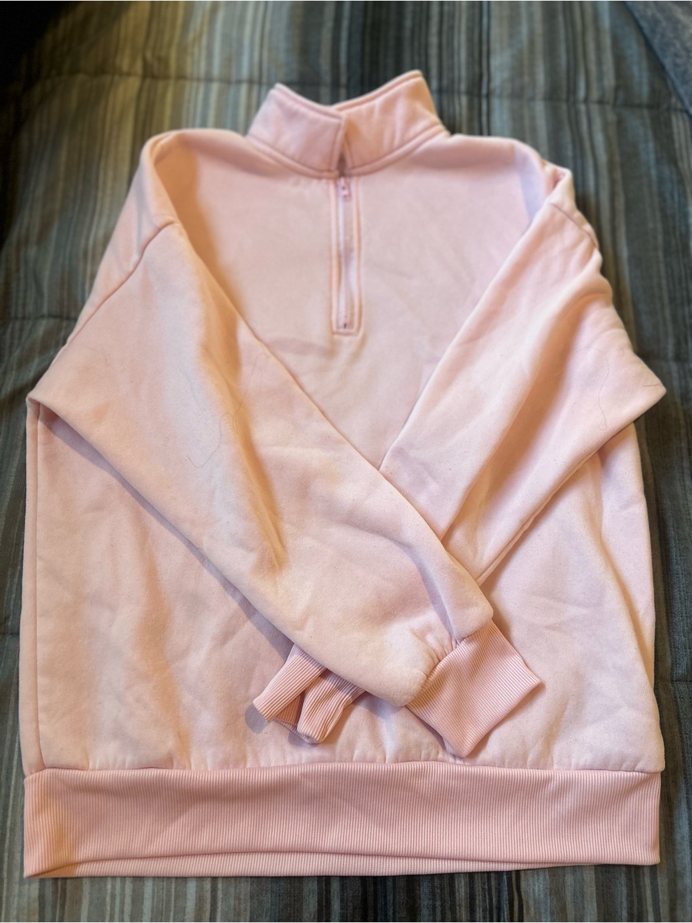 ' Soft Pink Quarter-Zip Pullover Jacket